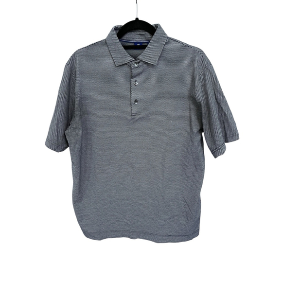 FootJoy FJ Golf Polo Short Sleeve Shirt Size Medium Triangle Geometric Casual - Picture 1 of 5